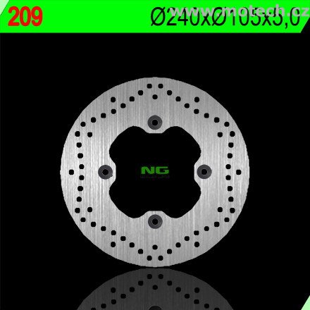 Brzdový kotouč NG 209 - pevný - Kliknutím na obrázek zavřete
