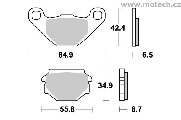 Brzdové destičky zadní SBS - 651HF - Kliknutím na obrázek zavřete