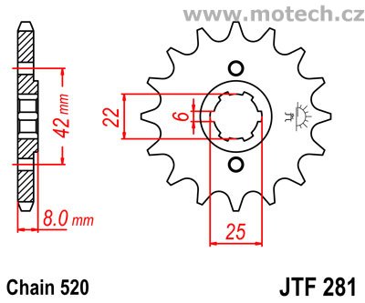 Kolečko JTF281-14 pro: HONDA XL 500S/XR600R - Kliknutím na obrázek zavřete