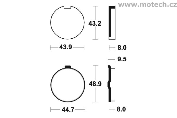 Brzdové destičky přední Bendix - MA 24 - Kliknutím na obrázek zavřete