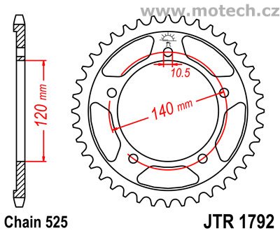 Rozeta JTR1792-48 pro: SUZUKI GSR 600 - Kliknutím na obrázek zavřete