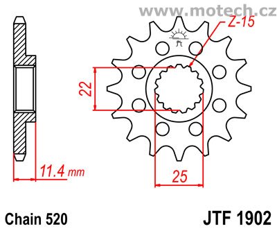 Kolečko JTF1902-14/E32051 pro: KTM KTM 620SC/LC4 - Kliknutím na obrázek zavřete