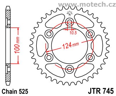 Rozeta JTR745-43 pro: DUCATI 916ST4 - Kliknutím na obrázek zavřete