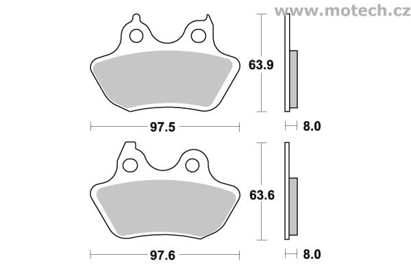 Brzdové destičky zadní SBS - 846LS - Kliknutím na obrázek zavřete