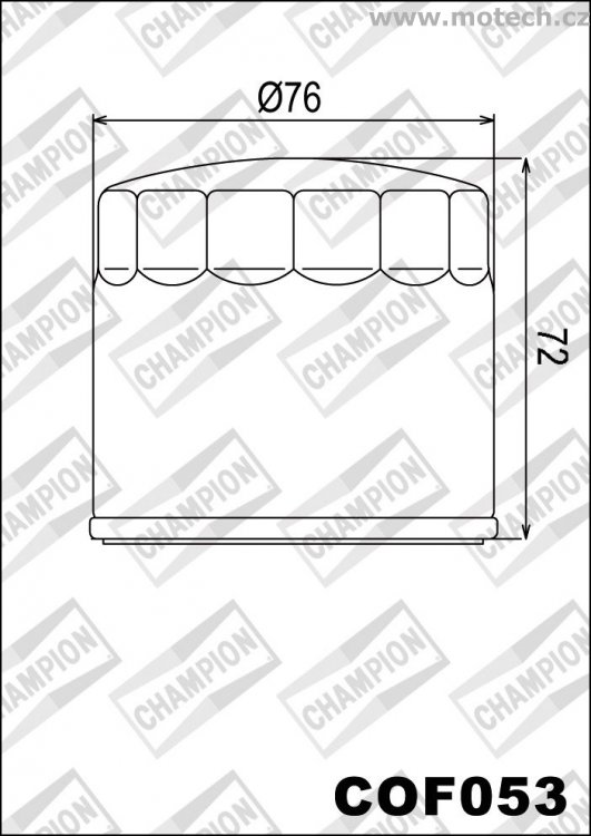 Olejový filtr CHAMPION COF053 - Kliknutím na obrázek zavřete