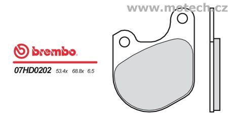 Brzdové destičky Brembo - BRM 07HD0202 - Kliknutím na obrázek zavřete
