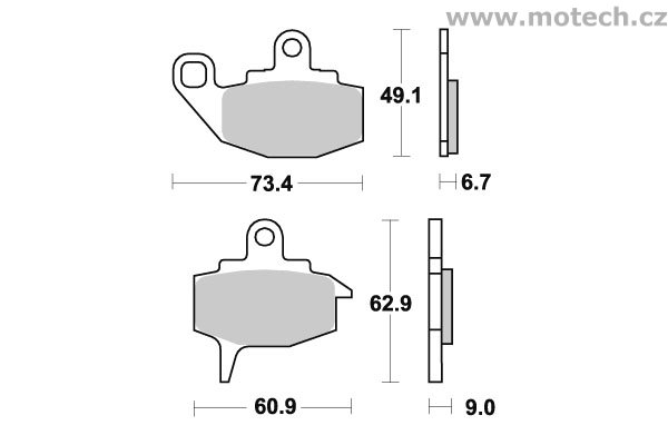 Brzdové destičky přední SBS - 602HF - Kliknutím na obrázek zavřete