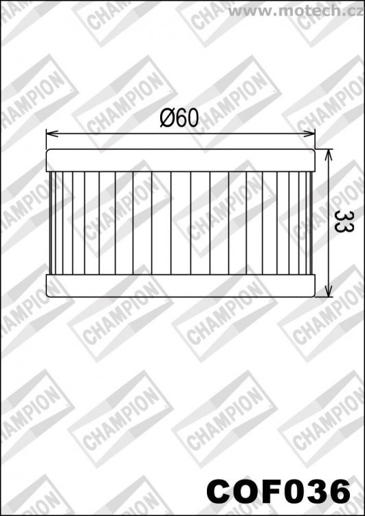 Olejový filtr CHAMPION COF036 - Kliknutím na obrázek zavřete