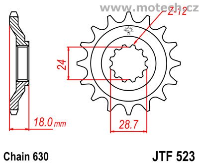 Kolečko JTF523-15 pro: KAWASAKI GPZ 1100 Unitrak - Kliknutím na obrázek zavřete