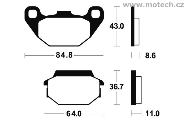 Brzdové destičky zadní Bendix - MA 249 - Kliknutím na obrázek zavřete