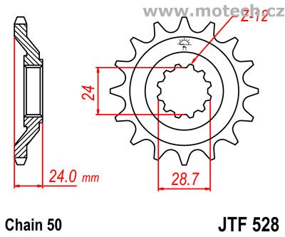 Kolečko JTF528-17 pro: KAWASAKI ZZR 1100 - Kliknutím na obrázek zavřete