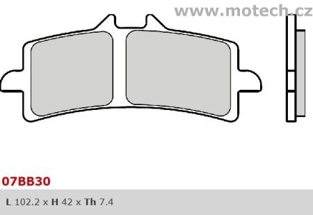 Brzdové destičky Brembo - BRM 07BB30SC - Kliknutím na obrázek zavřete