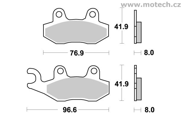 Brzdové destičky přední SBS - 611HS - Kliknutím na obrázek zavřete