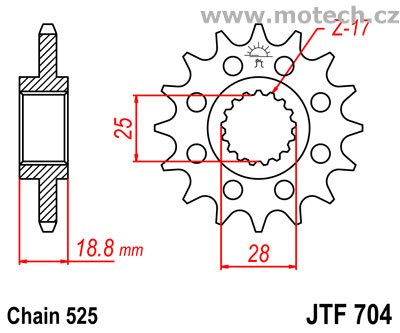 Kolečko JTF704-16 pro: APRILIA RSV 1000 - Kliknutím na obrázek zavřete