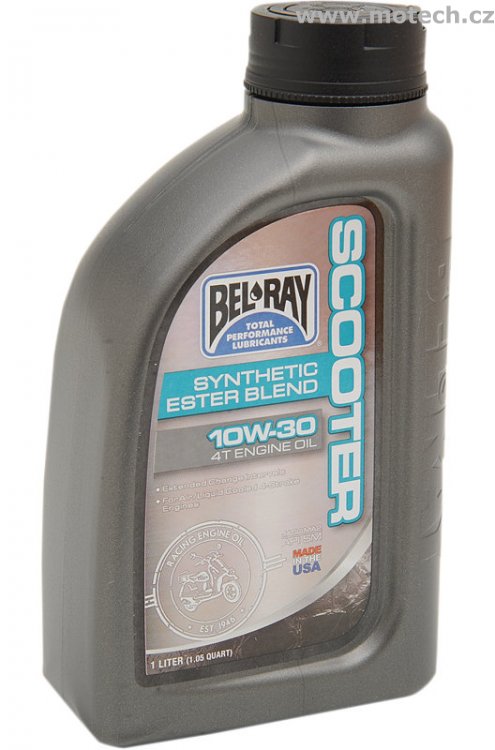 Bel-Ray olej Scooter Synthetic Ester Blend 4T 10W-30 - 1 litr - Kliknutím na obrázek zavřete