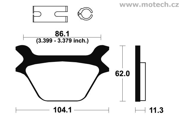 Brzdové destičky zadní Bendix - MR 169 - Kliknutím na obrázek zavřete