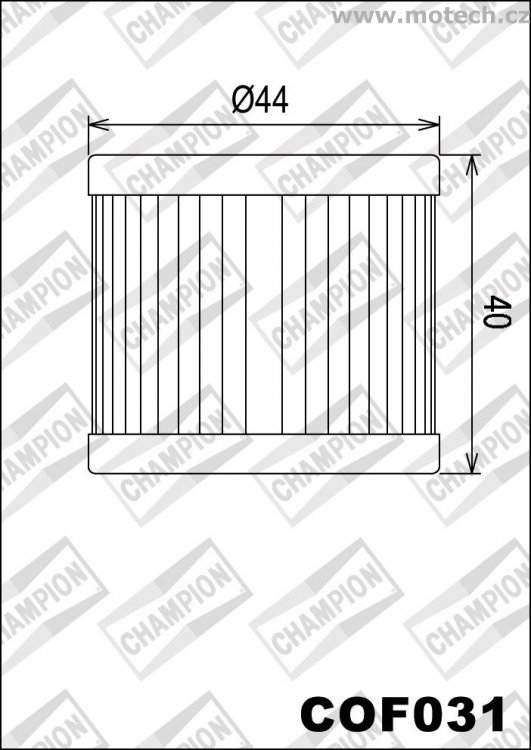 Olejový filtr CHAMPION COF031 - Kliknutím na obrázek zavřete
