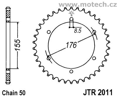Rozeta JTR2011-42/1-56 pro: TRIUMPH SpeedTriple`02-/Daytona - Kliknutím na obrázek zavřete