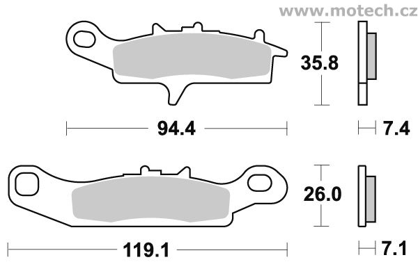 Brzdové destičky přední SBS - 798SI - Kliknutím na obrázek zavřete