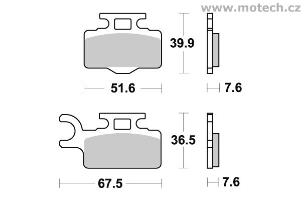 Brzdové destičky přední SBS - 752RSI - Kliknutím na obrázek zavřete