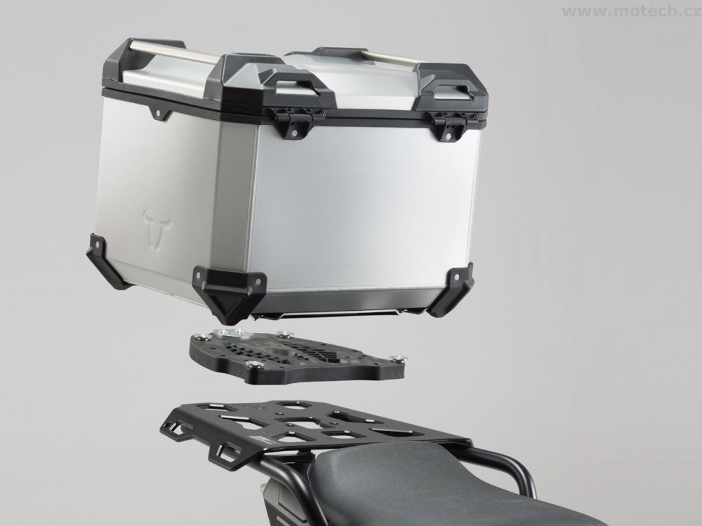 sada horního kufru TRAX ADV stříbrný s nosičem Honda CRF1000L Africa Twin (15-) - Kliknutím na obrázek zavřete