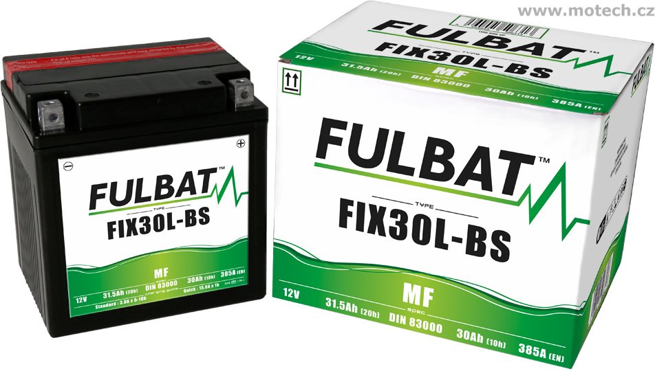 Bezúdržbová baterie FULBAT FIX30L-BS (YIX30L-BS) - Kliknutím na obrázek zavřete