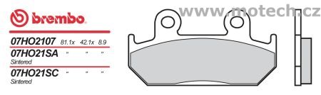 Brzdové destičky Brembo - BRM 07HO21SC - Kliknutím na obrázek zavřete