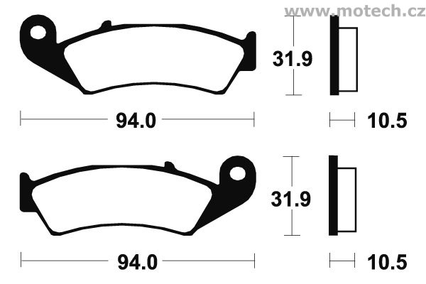 Brzdové destičky zadní Bendix - MR 123 - Kliknutím na obrázek zavřete