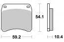 Brzdové destičky zadní SBS - 523HF