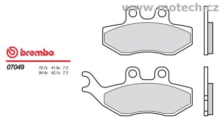 Brzdové desky Brembo - BRM 07049 - Kliknutím na obrázek zavřete