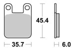 Brzdové destičky přední SBS - 105CT