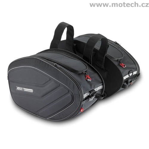 EA 100 boční brašny velké GIVI, černé, rozšiřitelné, objem 28-35 litrů - Kliknutím na obrázek zavřete