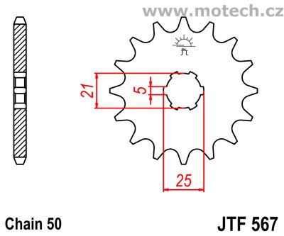 Kolečko JTF567-16 pro: YAMAHA XS 360/400/SE - Kliknutím na obrázek zavřete