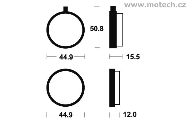 Brzdové destičky přední Bendix - MA 5 - Kliknutím na obrázek zavřete