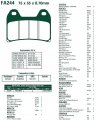 Brzdové destičky EBC - FA244