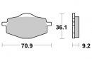 Brzdové destičky zadní SBS - 107CT