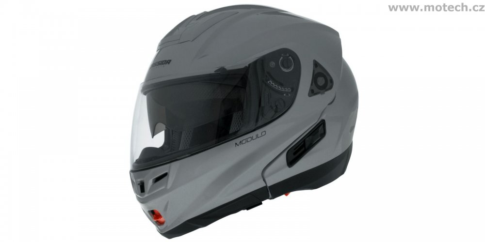 Přilba CASSIDA MODULO stříbrná-titanium - Kliknutím na obrázek zavřete