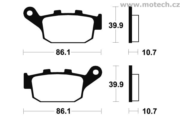 Brzdové destičky zadní Bendix - MA 114 - Kliknutím na obrázek zavřete