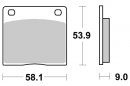 Brzdové destičky zadní SBS - 512HF