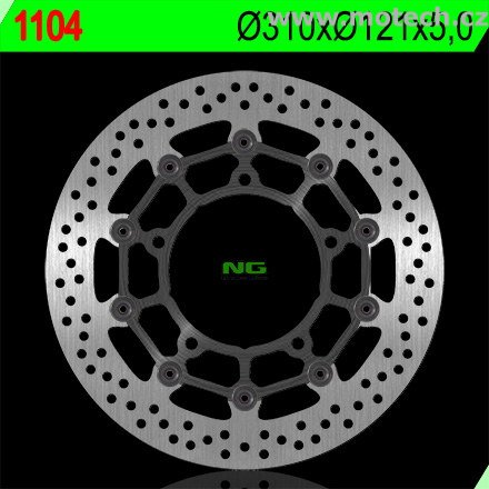 Brzdový kotouč NG 1104 - pevný - Kliknutím na obrázek zavřete