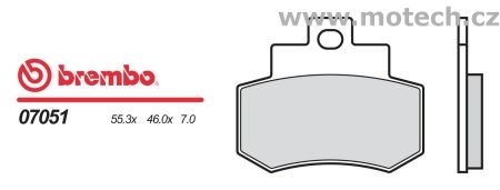Brzdové desky Brembo - BRM 07051 - Kliknutím na obrázek zavřete