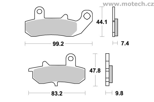 Brzdové destičky zadní SBS - 635HF - Kliknutím na obrázek zavřete