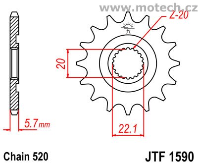 Kolečko JTF1590-12 pro: YAMAHA WR 250F - Kliknutím na obrázek zavřete