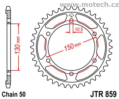 Rozeta JTR859-38 pro: YAMAHA XJR 1300 - Kliknutím na obrázek zavřete