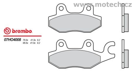 Brzdové destičky Brembo - BRM 07HO4008 - Kliknutím na obrázek zavřete