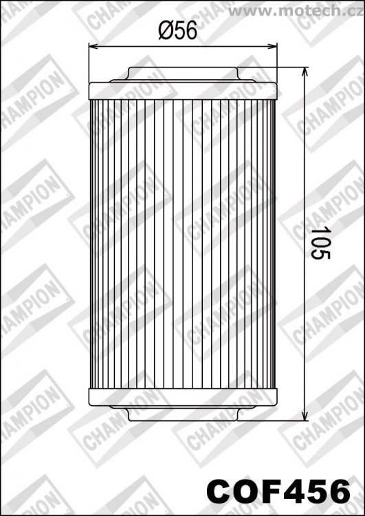 Olejový filtr CHAMPION COF456 - Kliknutím na obrázek zavřete