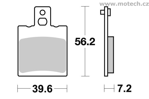Brzdové destičky zadní SBS - 824HF - Kliknutím na obrázek zavřete