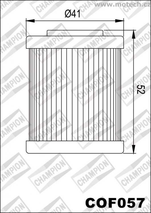 Olejový filtr CHAMPION COF057 - Kliknutím na obrázek zavřete