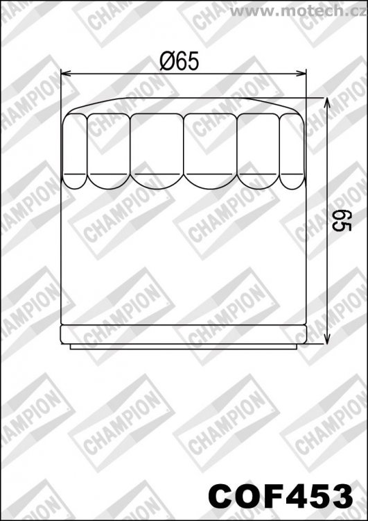 Olejový filtr CHAMPION COF453 - Kliknutím na obrázek zavřete