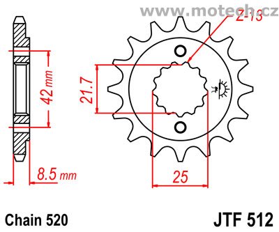 Kolečko JTF512-16 pro: KAWASAKI GPZ 500S - Kliknutím na obrázek zavřete